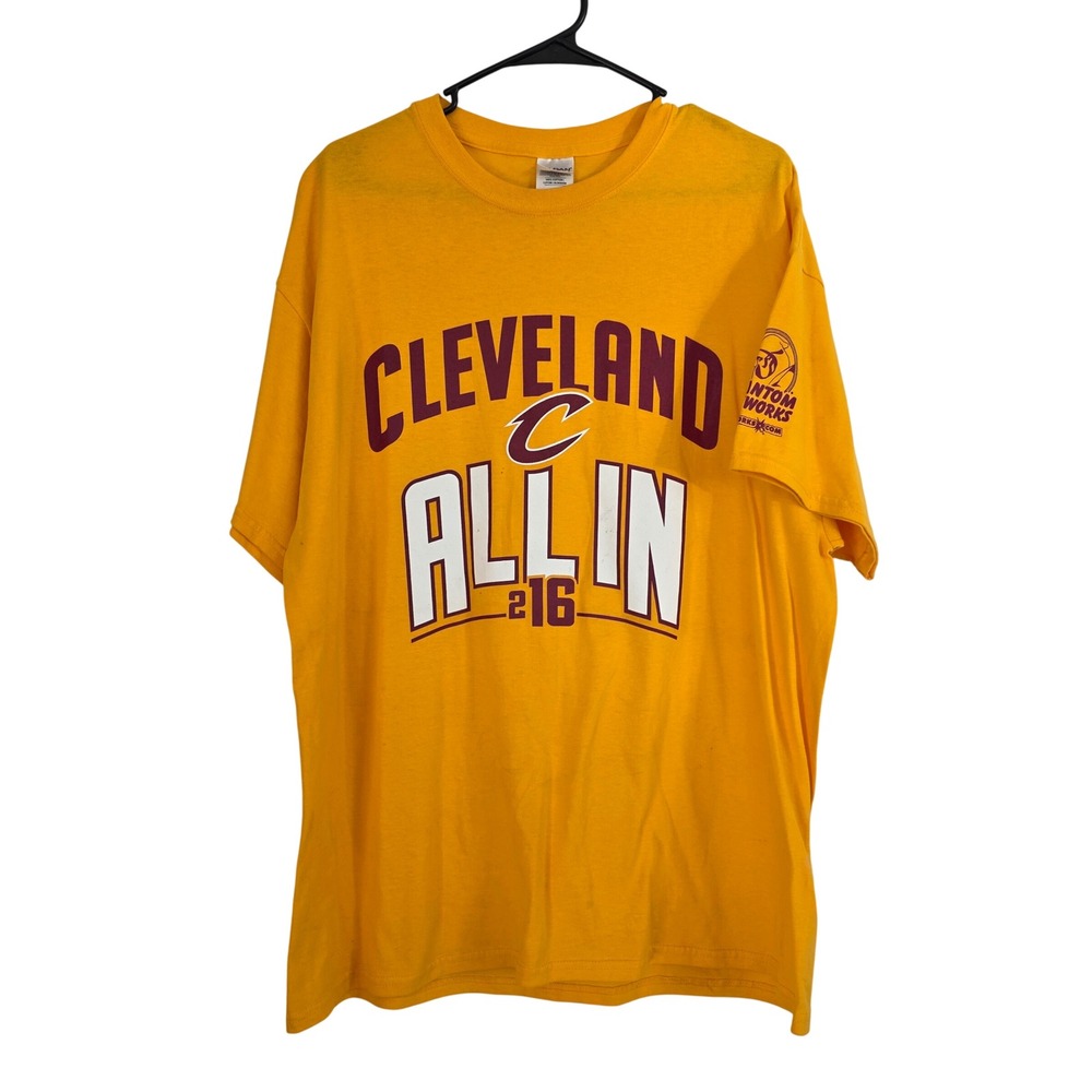 Cleveland Cavaliers All In 216 Shirt Mens XL Gold 2016 NBA Finals Graphic Tee